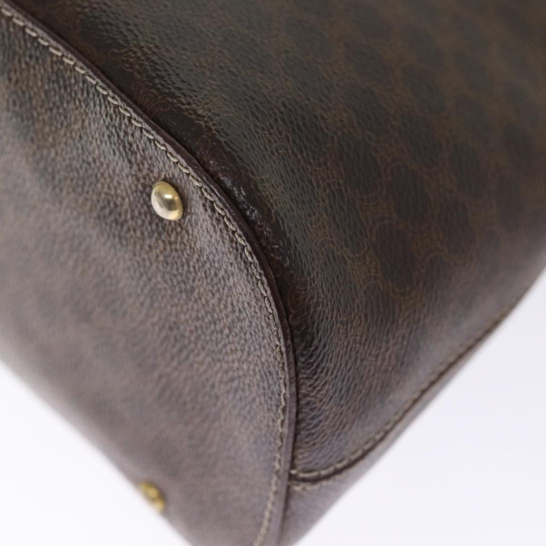 Celine Macadam Canvas Hand Bag PVC 2way Brown Auth 75627