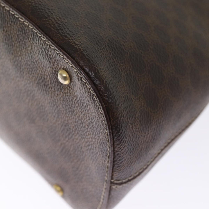 Celine Macadam Canvas Hand Bag PVC 2way Brown Auth 75627