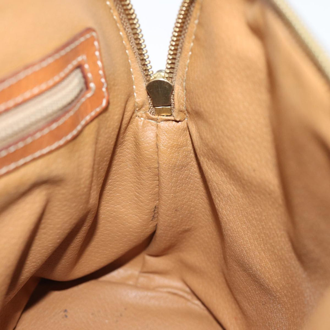 Celine Macadam Canvas Hand Bag PVC 2way Brown Auth 75627