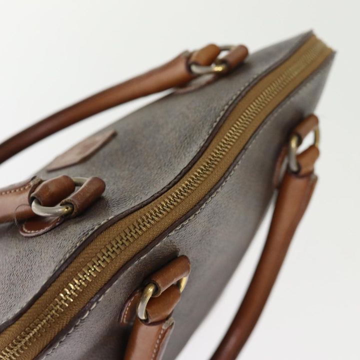 Celine Macadam Canvas Hand Bag PVC 2way Brown Auth 75627
