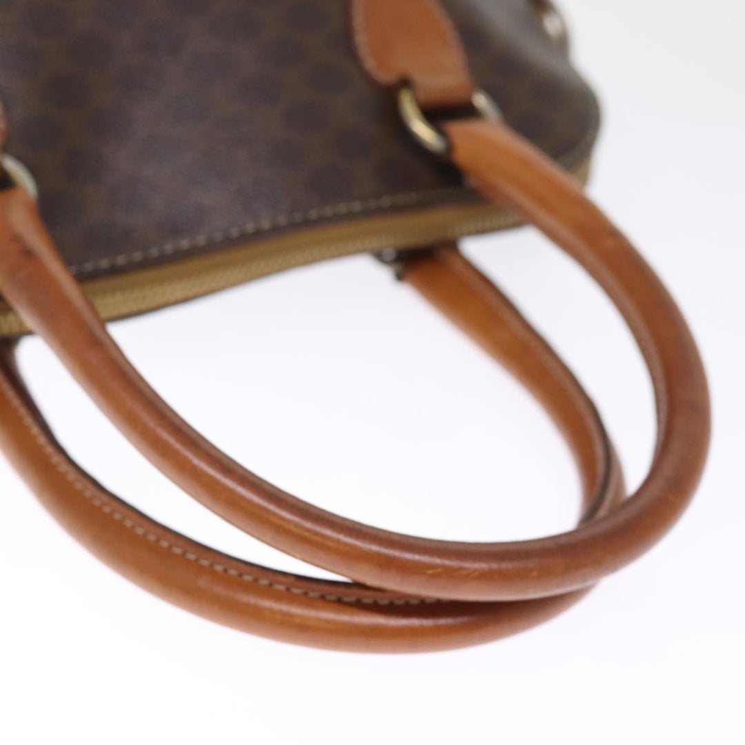 Celine Macadam Canvas Hand Bag PVC 2way Brown Auth 75627
