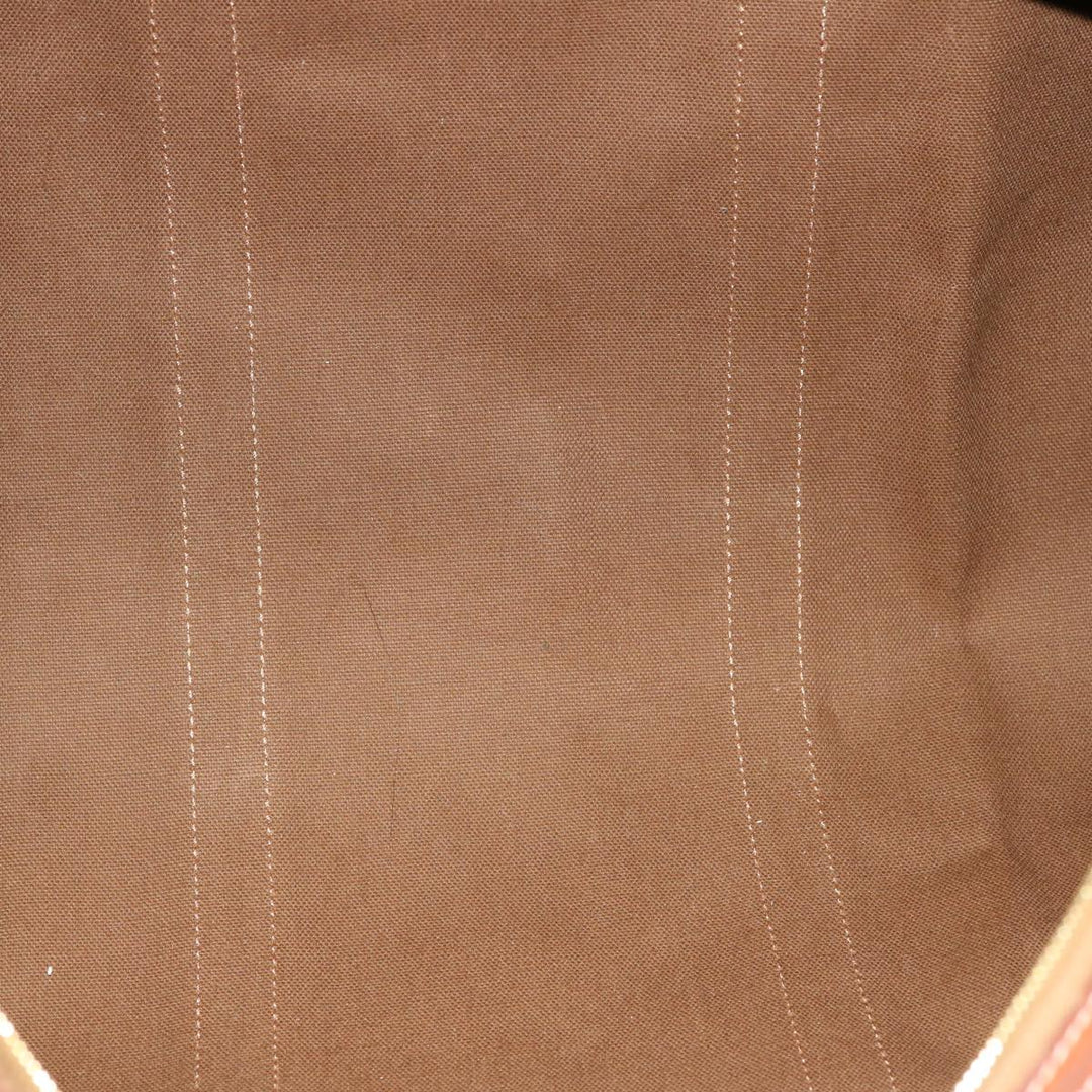 Celine Macadam Canvas Boston Bag PVC Brown Auth 75629