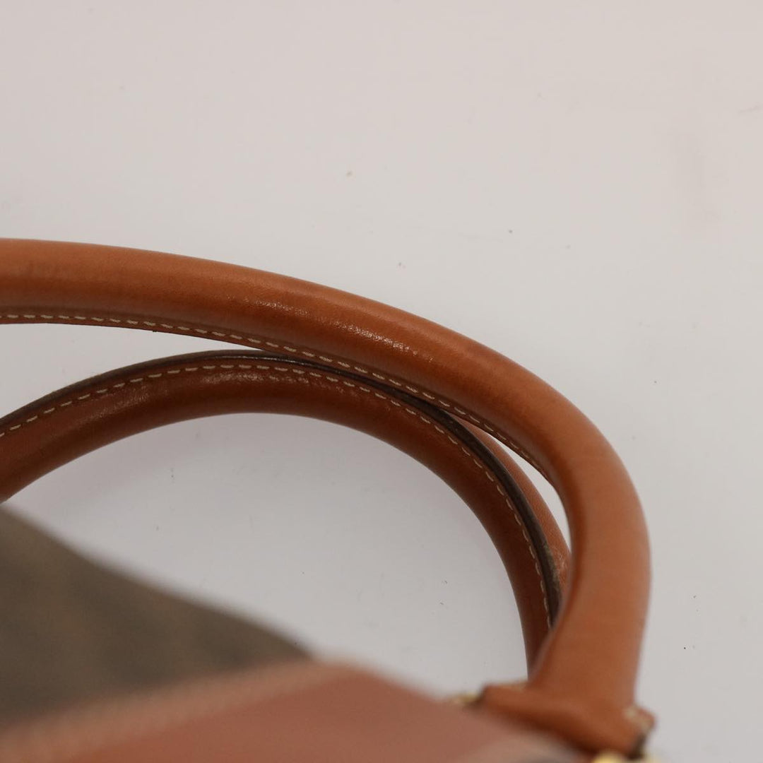 Celine Macadam Canvas Boston Bag PVC Brown Auth 75629