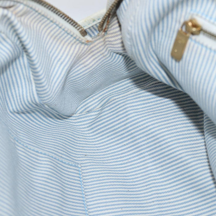 Celine C Macadam Canvas Hand Bag Light Blue Auth 75688