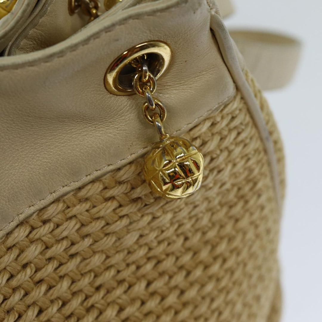 Bottega veneta Shoulder Bag straw Beige Auth 75697