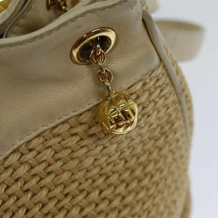 Bottega veneta Shoulder Bag straw Beige Auth 75697