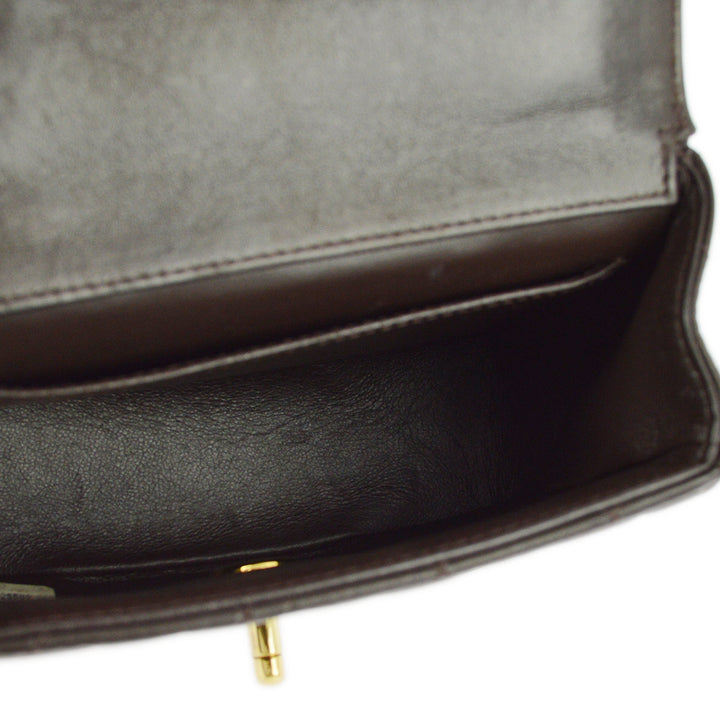 Top Quality Chanel Brown Lambskin Classic Flap Micro Handbag