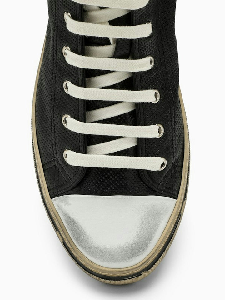 BLACK LEATHER HIGH TRAINER