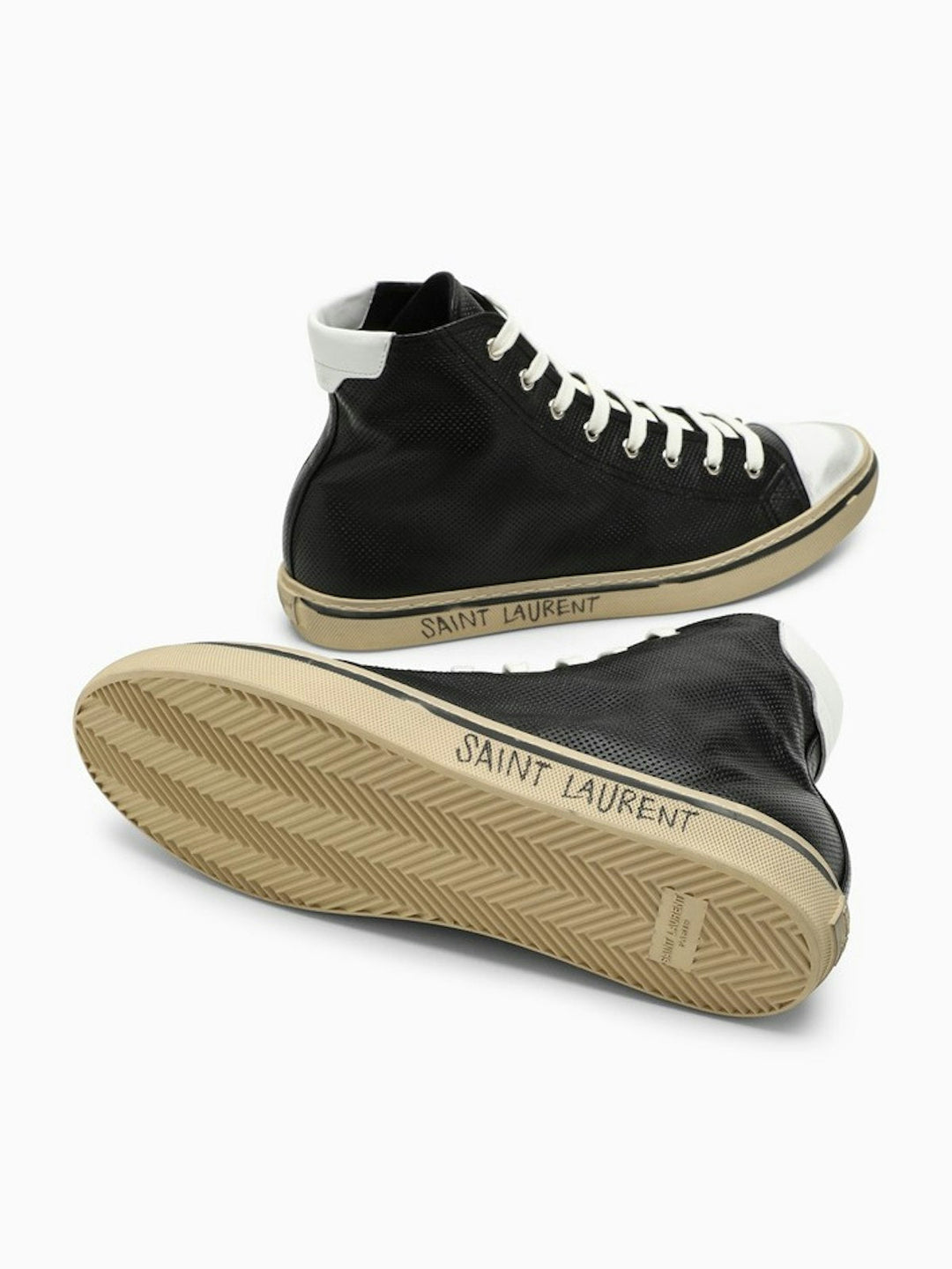 BLACK LEATHER HIGH TRAINER