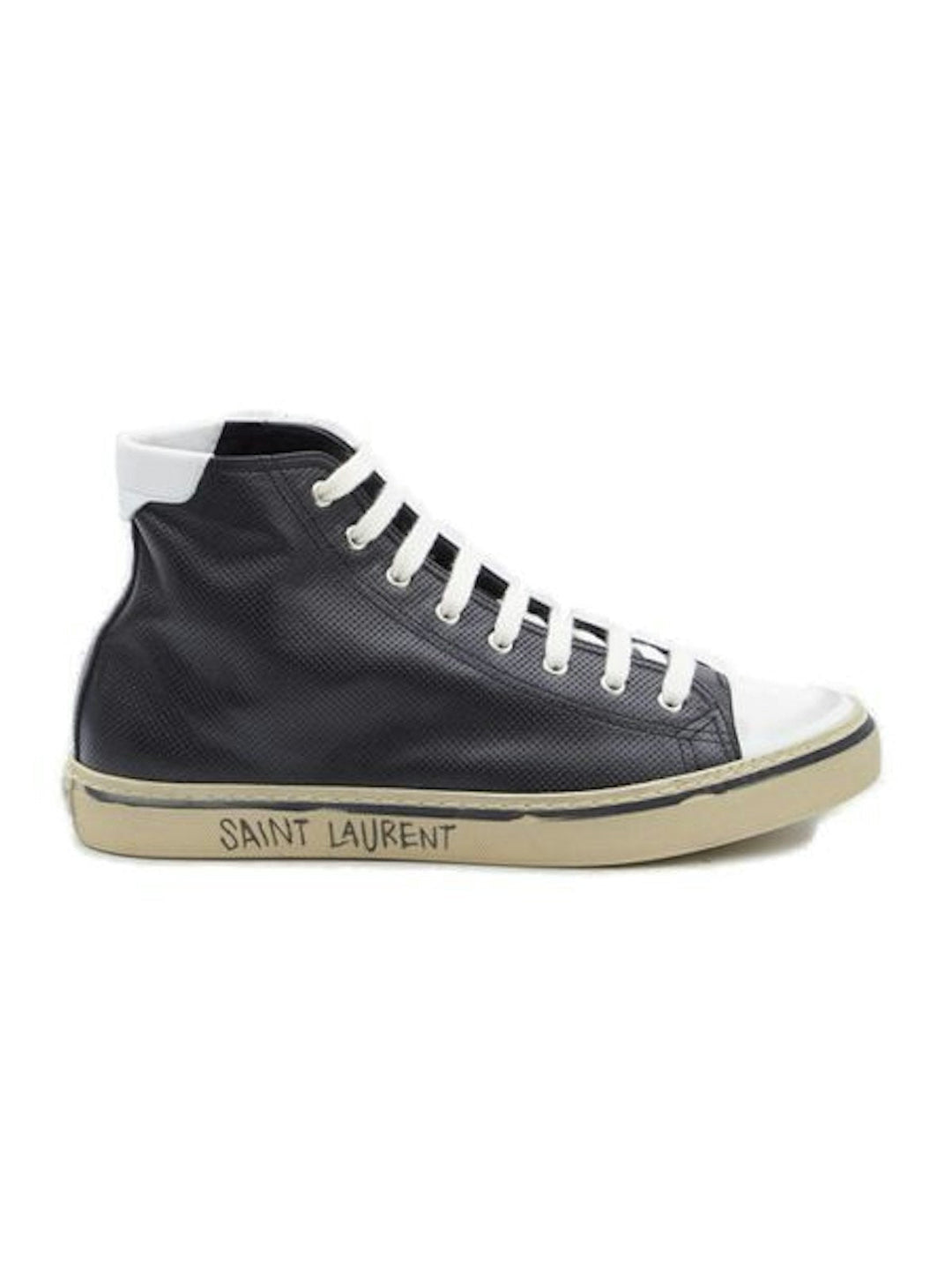 BLACK LEATHER HIGH TRAINER