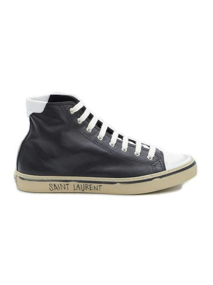 BLACK LEATHER HIGH TRAINER
