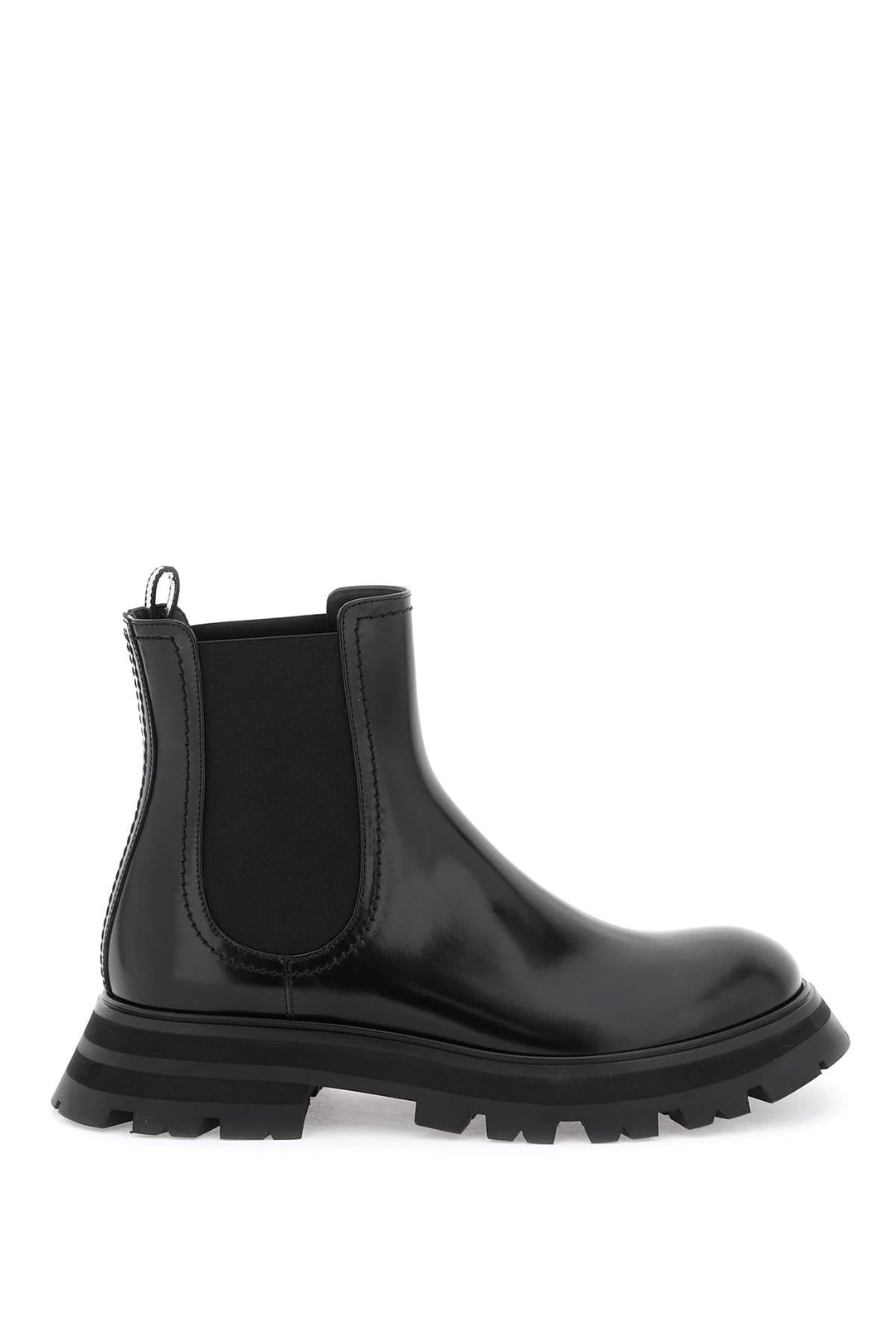 SHINY LEATHER CHELSEA BOOTS