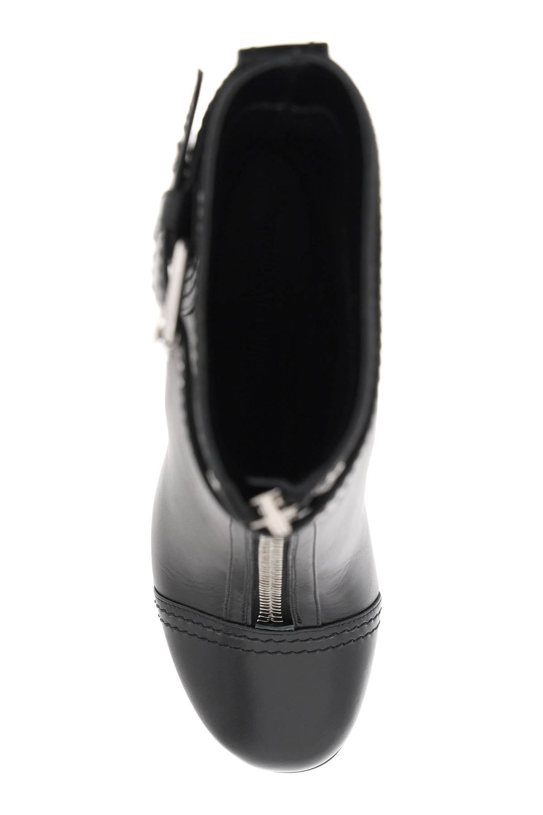 LEATHER ANKLE BOOTS WITH BUCKLE