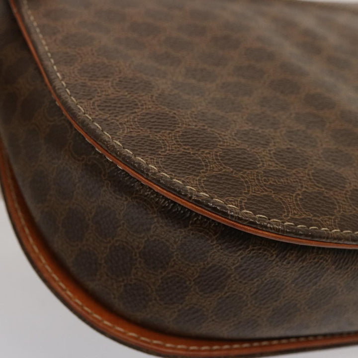 Celine Macadam Canvas Hand Bag PVC 2way Brown Auth 75809