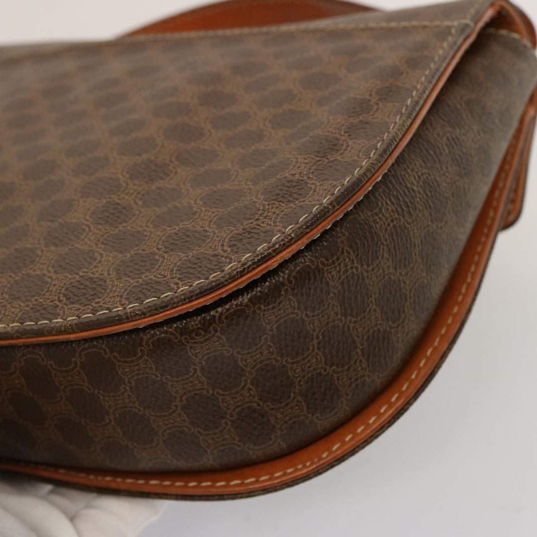 Celine Macadam Canvas Hand Bag PVC 2way Brown Auth 75809