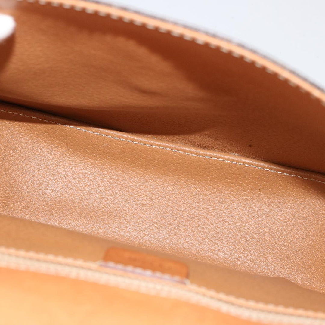 Celine Macadam Canvas Hand Bag PVC 2way Brown Auth 75809
