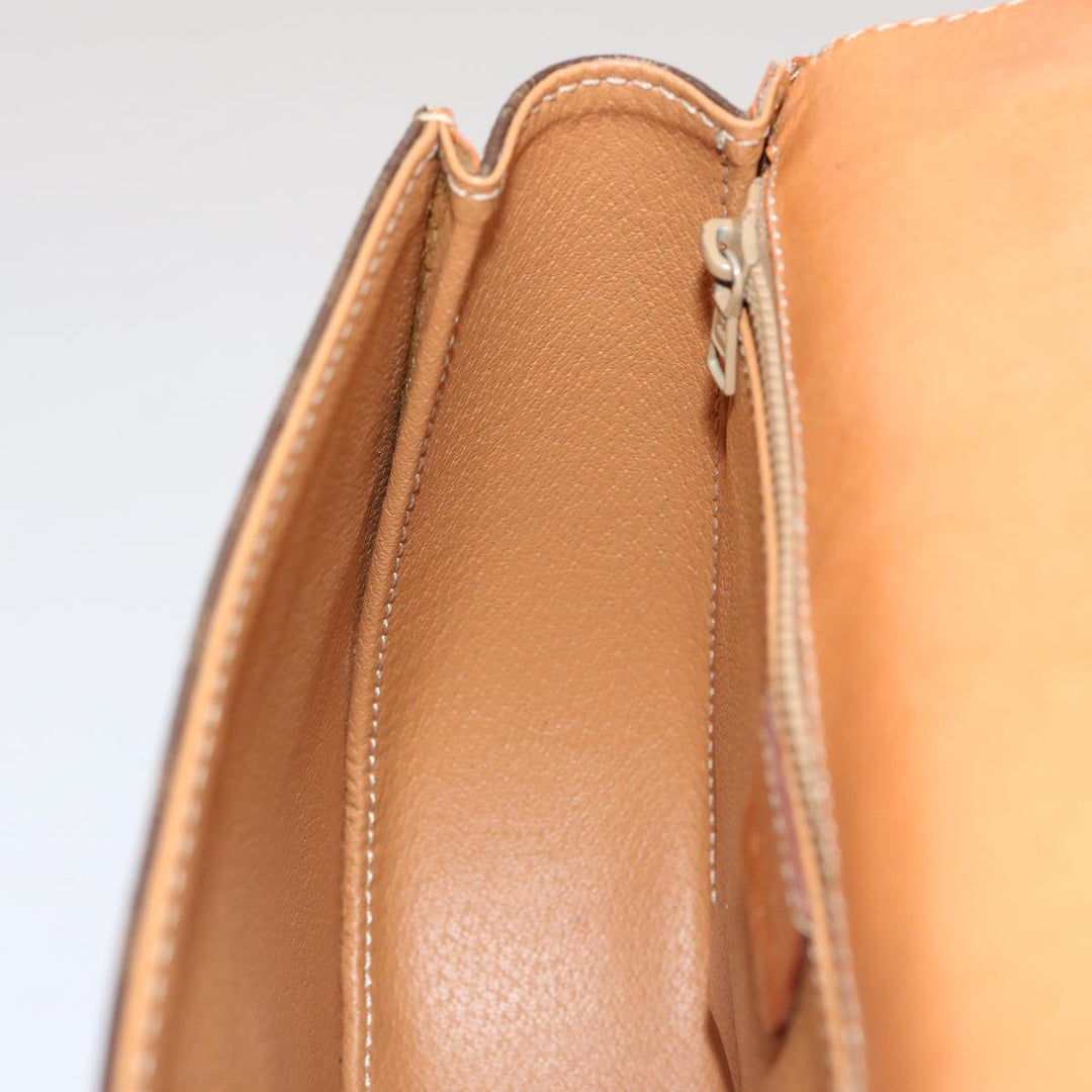 Celine Macadam Canvas Hand Bag PVC 2way Brown Auth 75809
