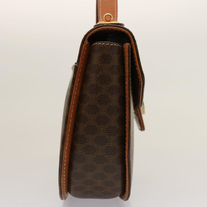 Celine Macadam Canvas Hand Bag PVC 2way Brown Auth 75809