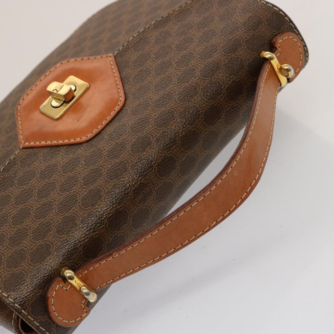 Celine Macadam Canvas Hand Bag PVC 2way Brown Auth 75809