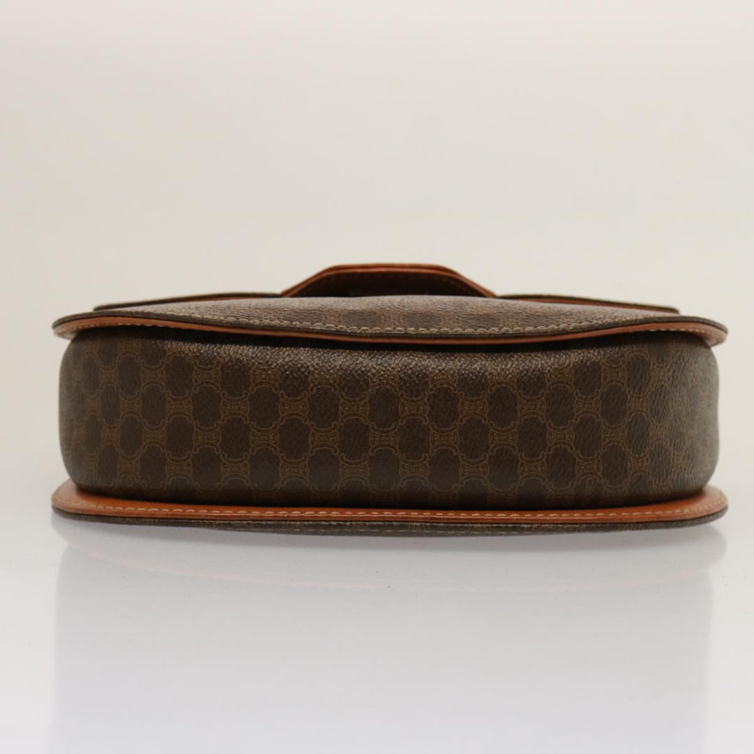 Celine Macadam Canvas Hand Bag PVC 2way Brown Auth 75809
