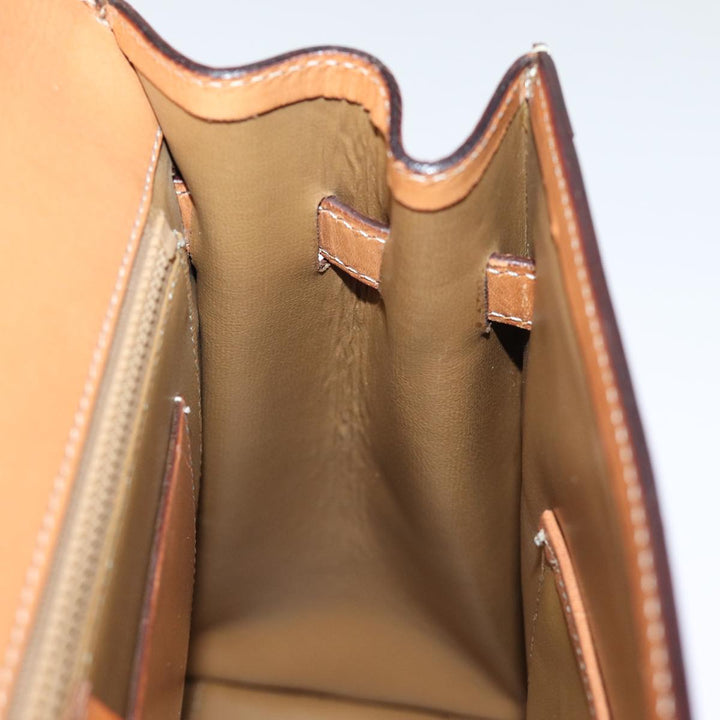 Celine Macadam Canvas Hand Bag PVC Brown Auth 75810