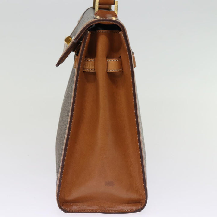 Celine Macadam Canvas Hand Bag PVC Brown Auth 75810