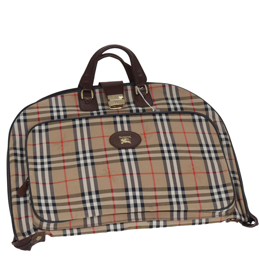 BurberrySs Nova Check Garment Cover Canvas Beige Brown Auth 75841