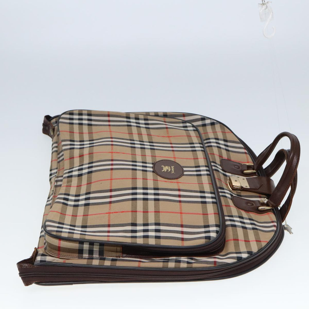 BurberrySs Nova Check Garment Cover Canvas Beige Brown Auth 75841