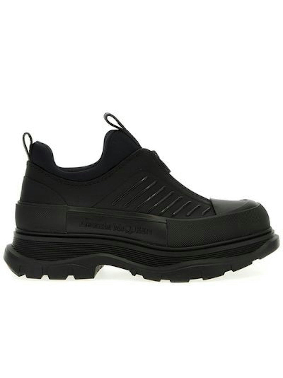 LOW BLACK LEATHER SLIP-ON