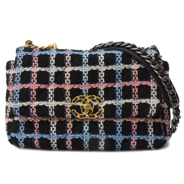 Top Quality Chanel Tweed 19 Chain Shoulder Bag