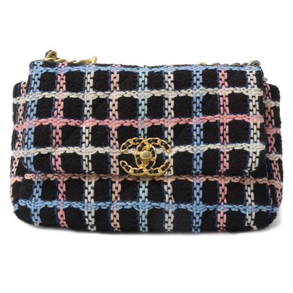Top Quality Chanel Tweed 19 Chain Shoulder Bag