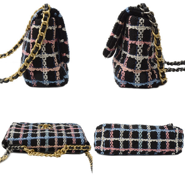 Top Quality Chanel Tweed 19 Chain Shoulder Bag