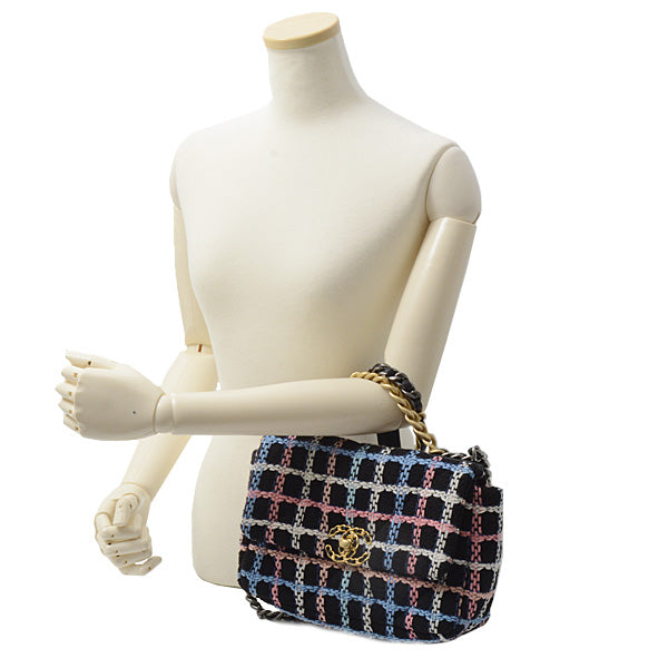 Top Quality Chanel Tweed 19 Chain Shoulder Bag