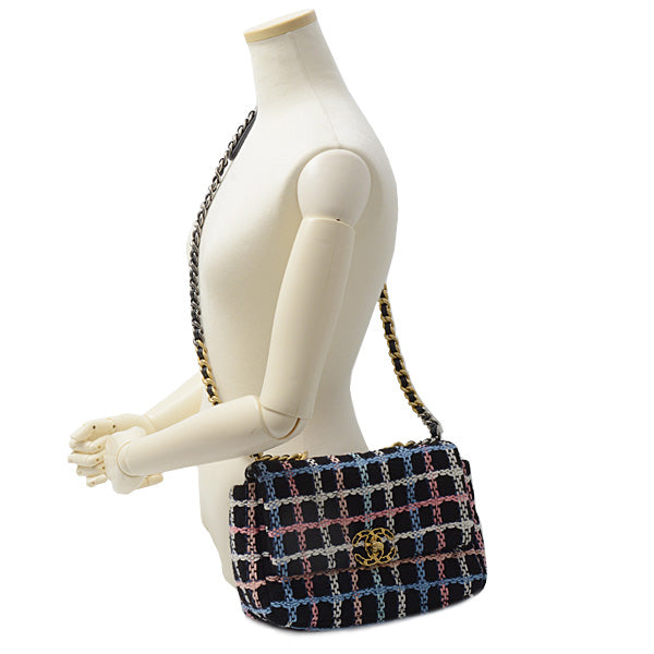 Top Quality Chanel Tweed 19 Chain Shoulder Bag