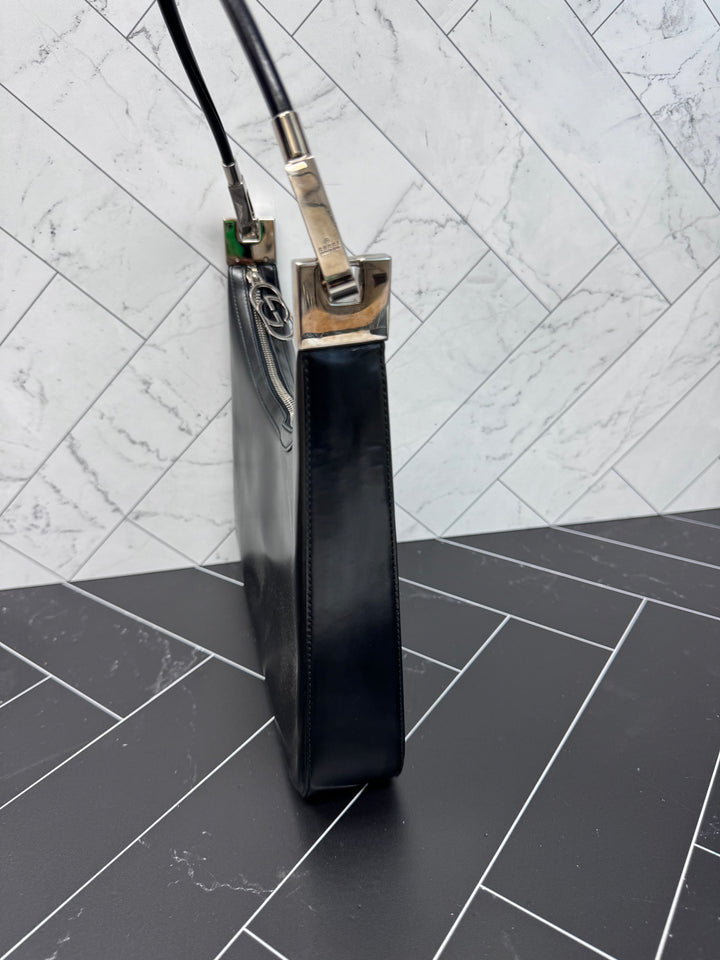 Gucci Black Leather Shoulder Bag
