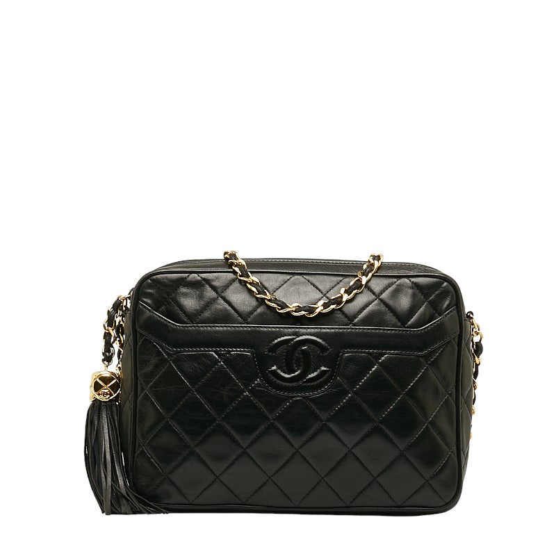 Top Quality Chanel Black Lambskin Camera Bag