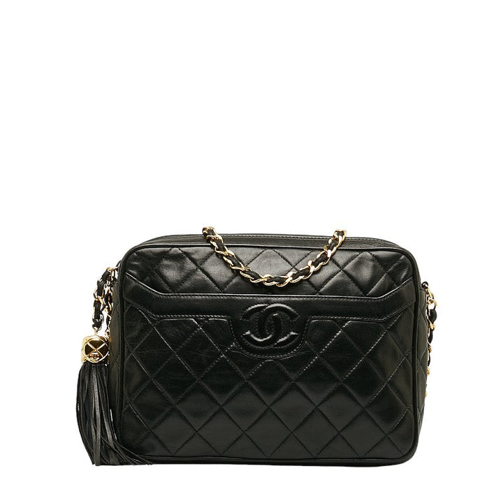 Top Quality Chanel Black Lambskin Camera Bag