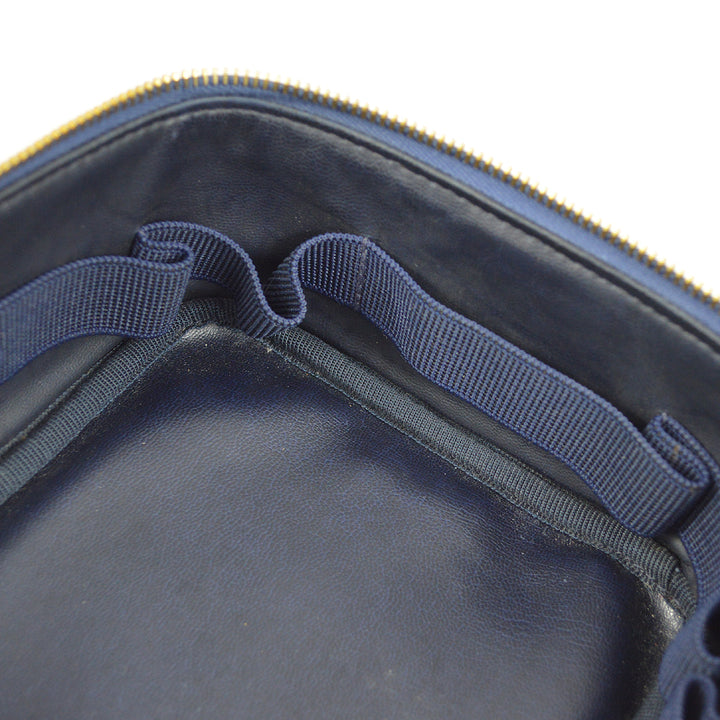 Top Quality Chanel Blue Denim Timeless Vanity Handbag
