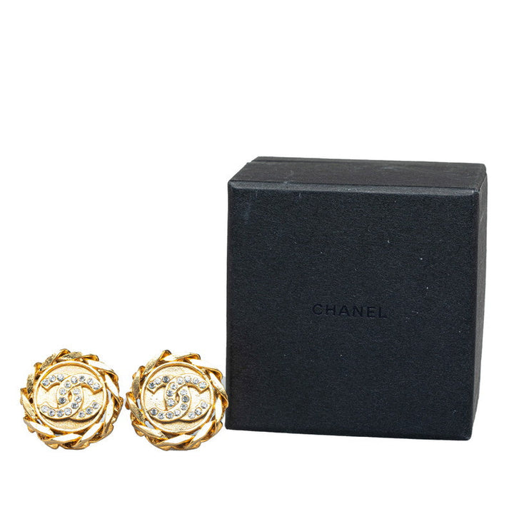 Top Quality Chanel Vintage Coco Wind Cars Rhinestone Earrings G   CHANEL
