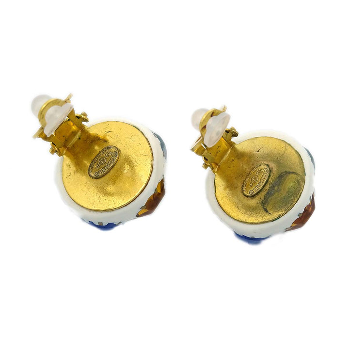 Top Quality Chanel Stone Earrings White Clip-On 98P