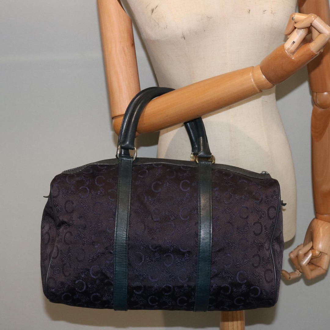 Celine C Macadam Canvas Boston Bag Navy Auth 76017