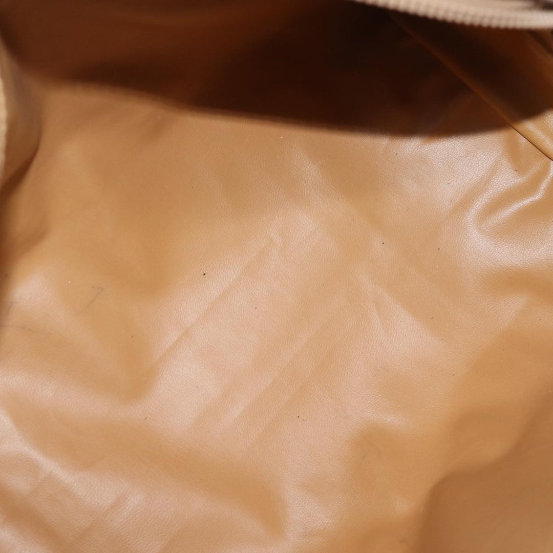 Celine Macadam Canvas Boston Bag PVC Leather Brown  76018
