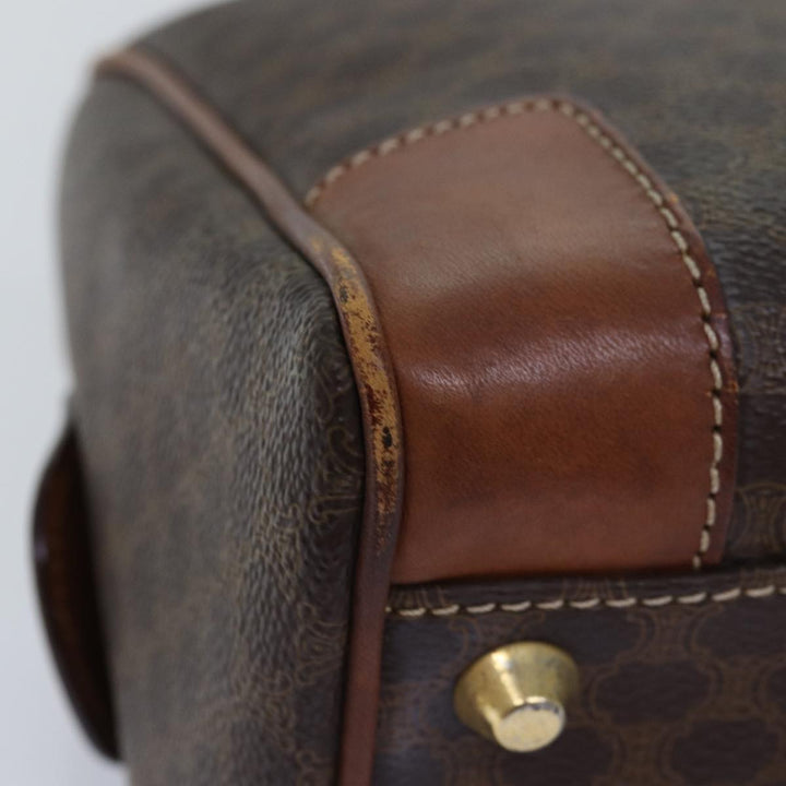 Celine Macadam Canvas Hand Bag PVC Brown Auth 76019