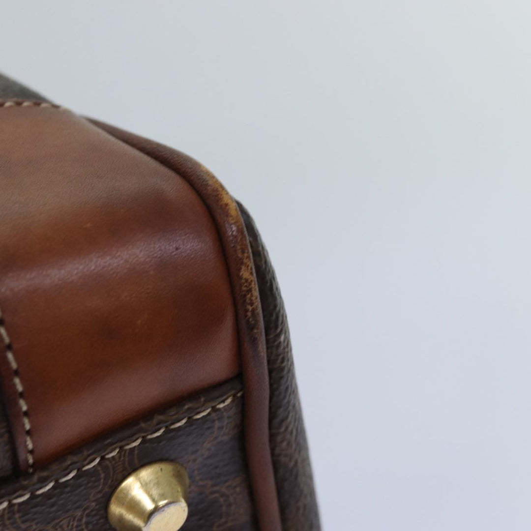 Celine Macadam Canvas Hand Bag PVC Brown Auth 76019
