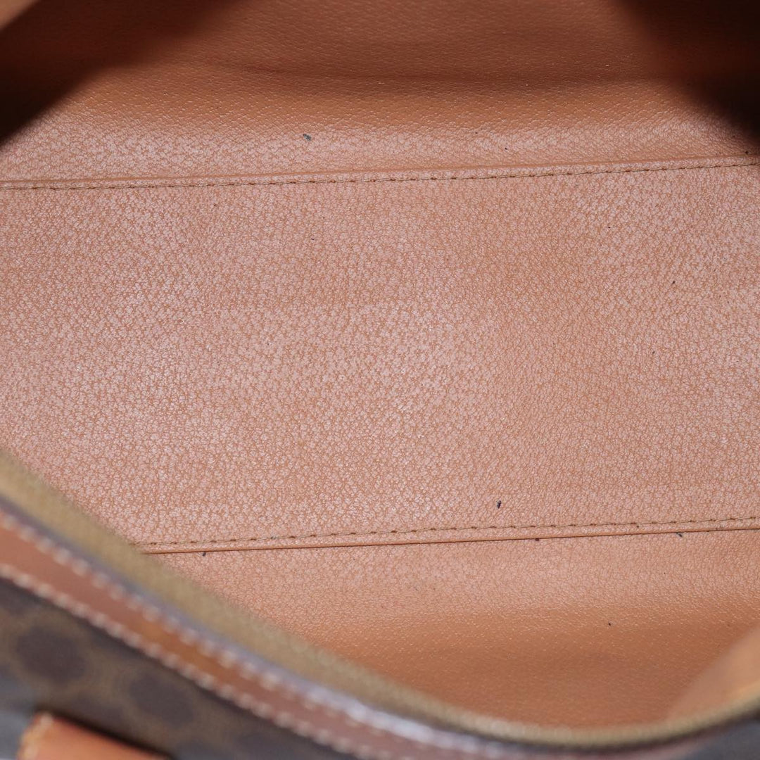 Celine Macadam Canvas Hand Bag PVC Brown Auth 76019