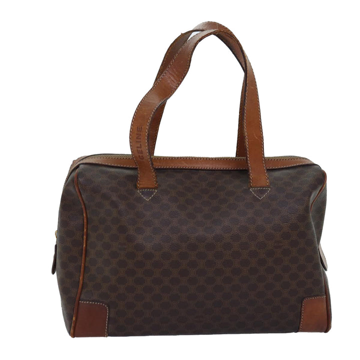 Celine Macadam Canvas Hand Bag PVC Brown Auth 76019