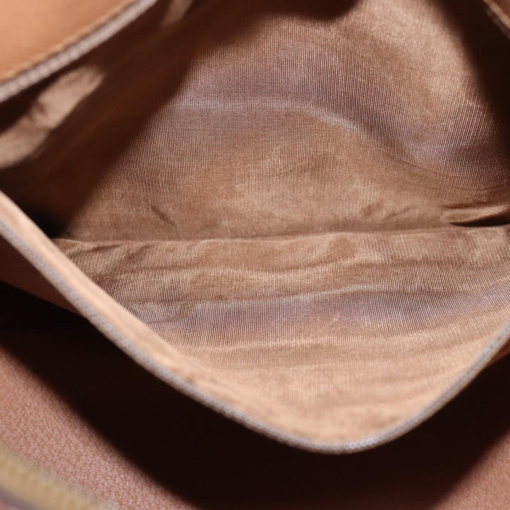Celine Macadam Canvas Hand Bag PVC Brown Auth 76019