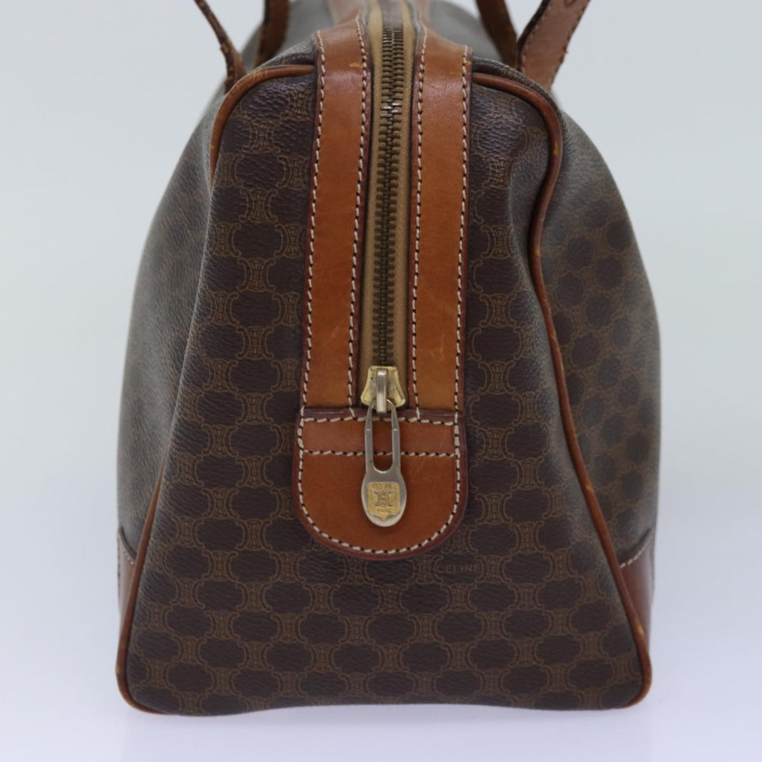 Celine Macadam Canvas Hand Bag PVC Brown Auth 76019