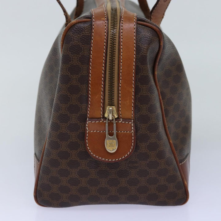 Celine Macadam Canvas Hand Bag PVC Brown Auth 76019