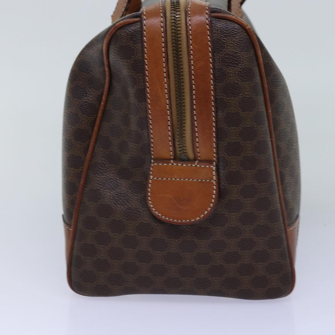 Celine Macadam Canvas Hand Bag PVC Brown Auth 76019